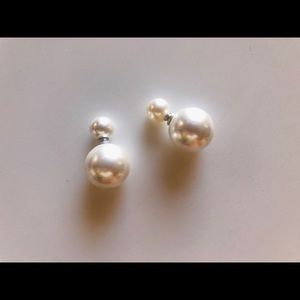 Two way Imitation Pearl set Earrings